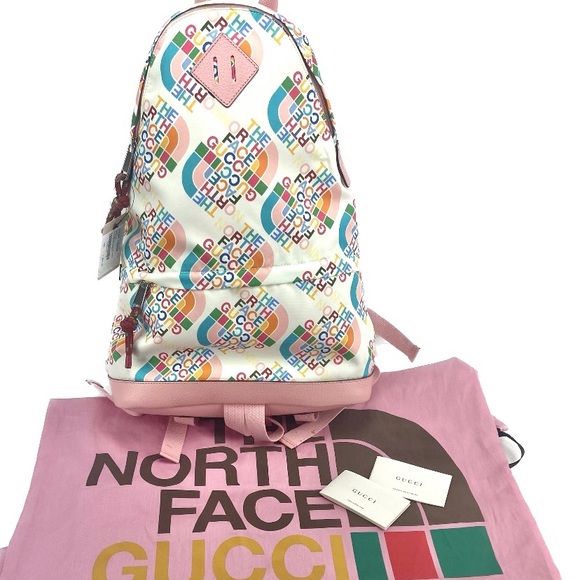Gucci x The North Face Backpack, Pink/White, 650288, NWT - Picture 2 of 13